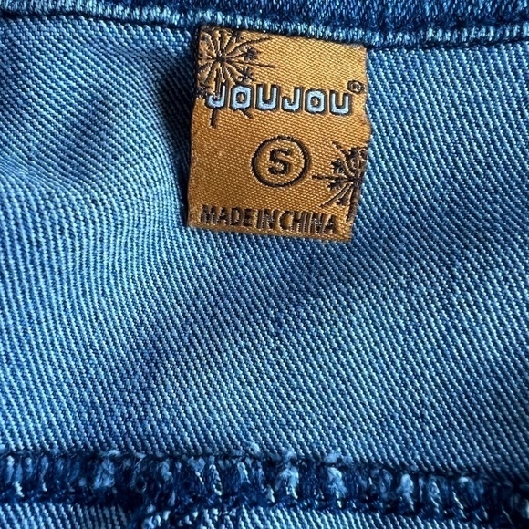 Vintage Jou Jou Cropped Denim Trucker Jacket Size  Small - Picture 8 of 11